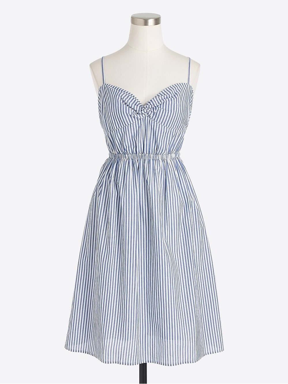 J. Crew Factory Blue and White Striped Mini Dress (size 4)